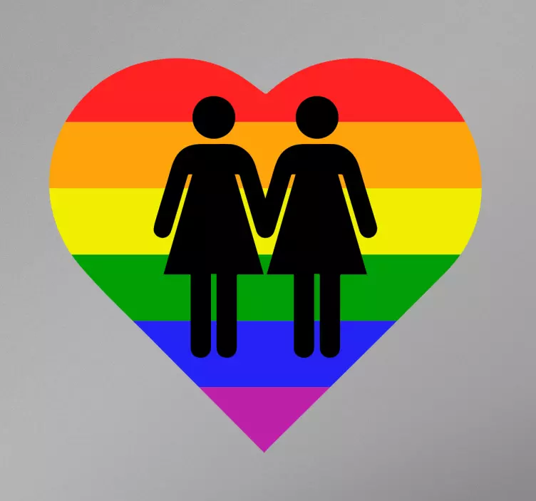 Gay par vägg klistermärke - Tenstickers