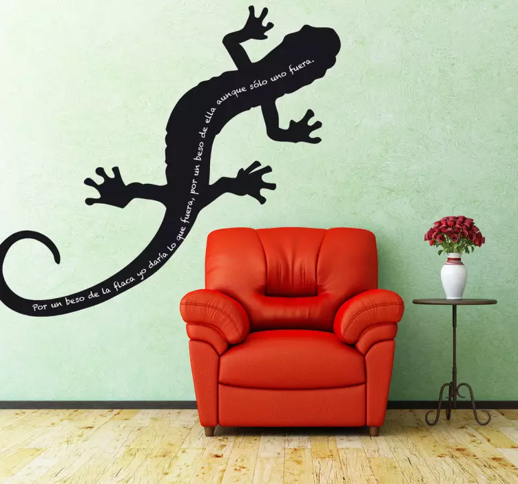 Gecko wall art blackboard klistermärke - Tenstickers