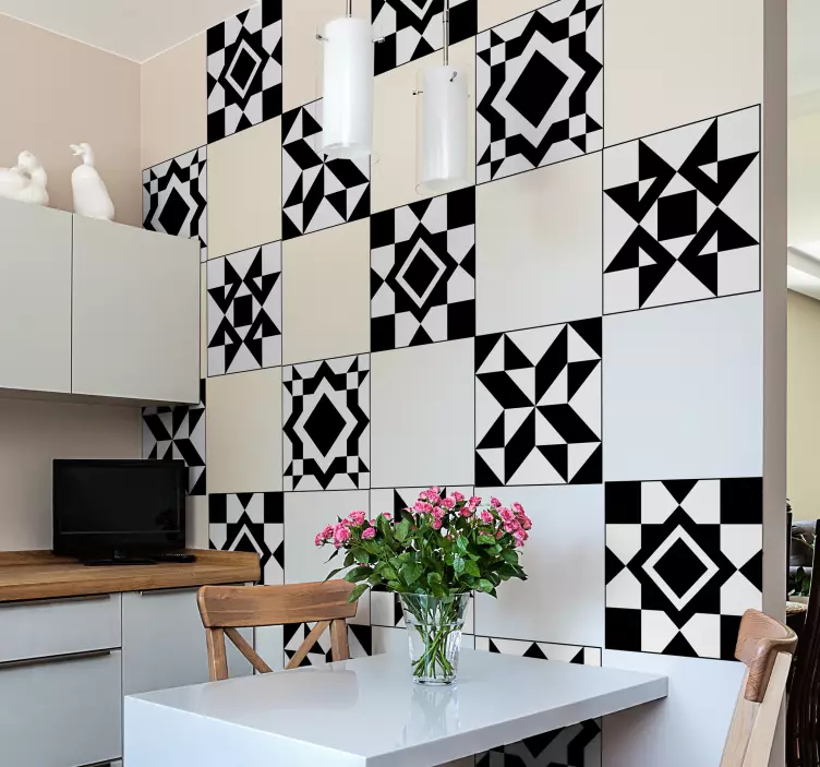 Geometriska brickor vinyl klistermärke - Tenstickers