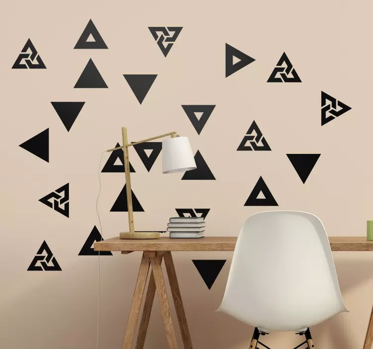 Geometrisk klistermärke stiligt trianglar arrangemang - Tenstickers