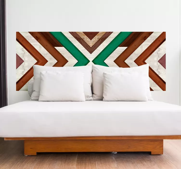 Geometrisk headboard klistermärke - Tenstickers