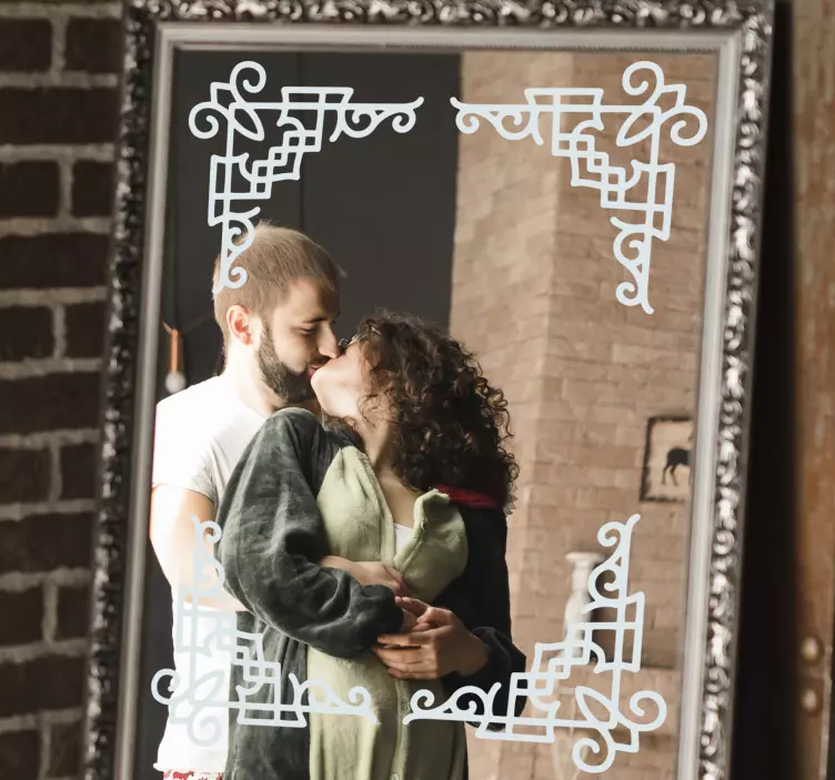 Geometrisk vinkel spegel klistermärke - Tenstickers