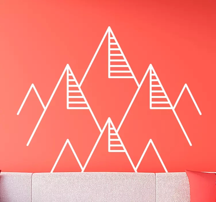Geometriska berg abstrakt väggdekor - Tenstickers