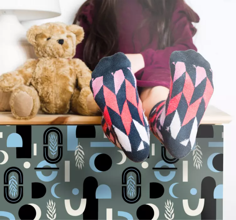 Geometriskt mönstrat omslag geometrisk klistermärke - Tenstickers