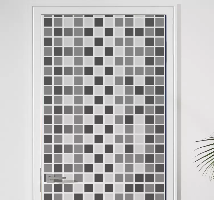 Geometriskt mosaikmönster klistermärke för dörr - Tenstickers