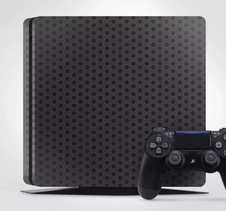 Geometriskt svart mönster PS4 klistermärke - Tenstickers