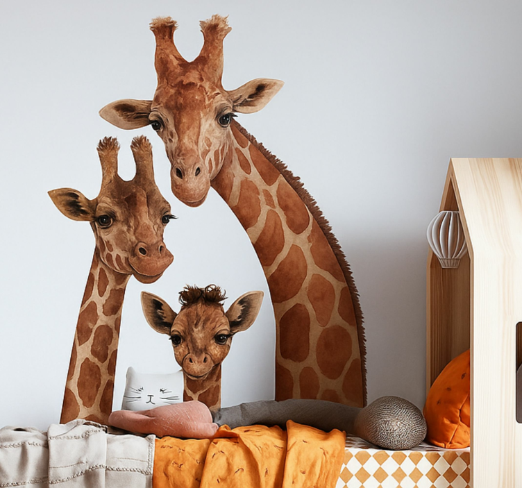 Girafffamilj wallsticker - Tenstickers