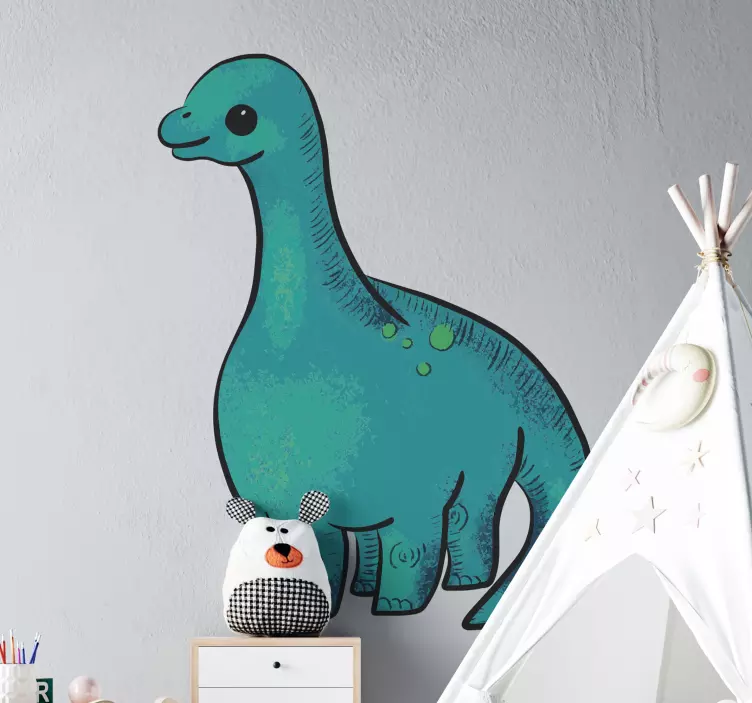 Glad dinosaur figur klistermärke - Tenstickers