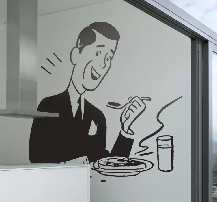 Glad måltid klistermärke - Tenstickers