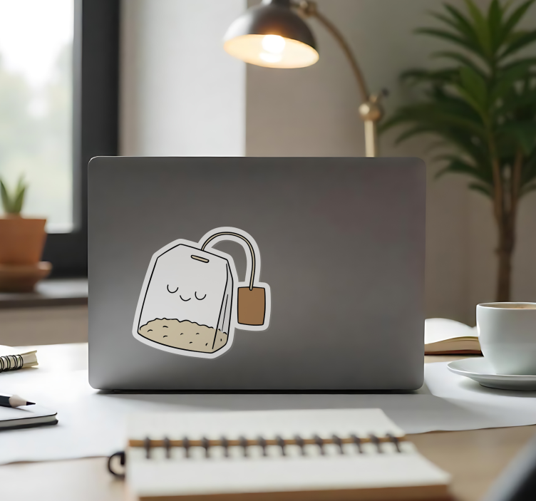 Glad tepåse Laptop klistermärke - Tenstickers