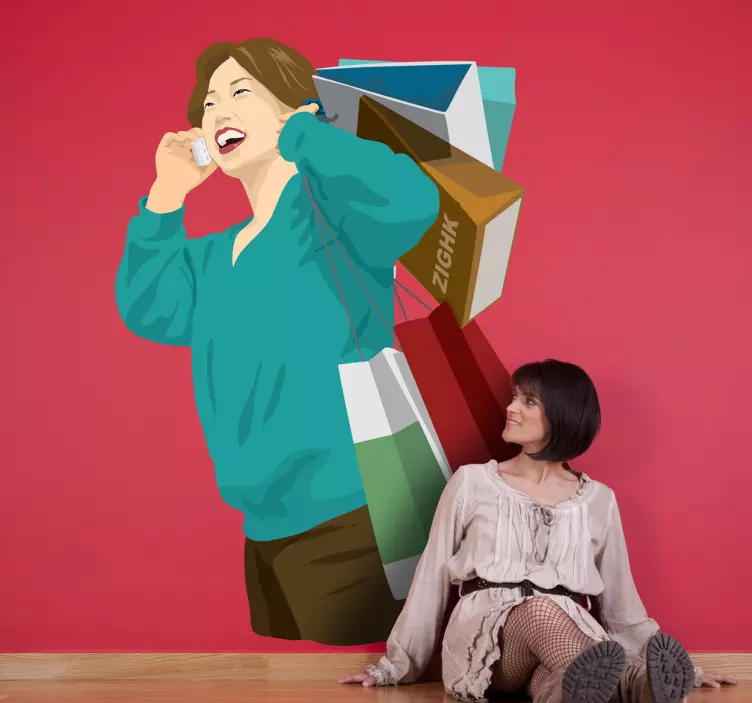 Glädjande shoppingupplevelse skyltfönster klistermärken - Tenstickers