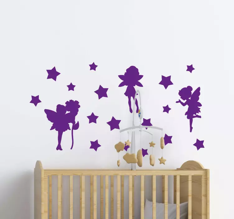Glänsande stjärnor fairy dust fairy wall sticker - Tenstickers