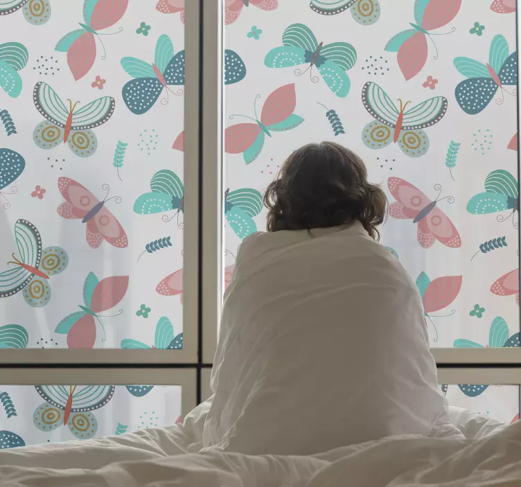 Glas klistermärken fjärilar fönster klistermärke - Tenstickers