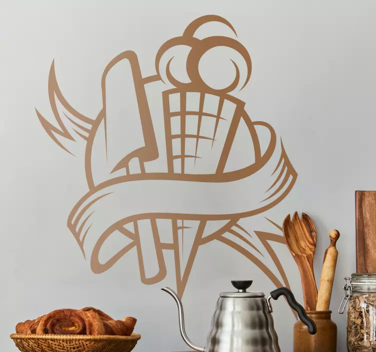 Glass kök klistermärke - Tenstickers