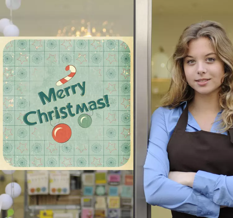 God jul affisch dekal - Tenstickers