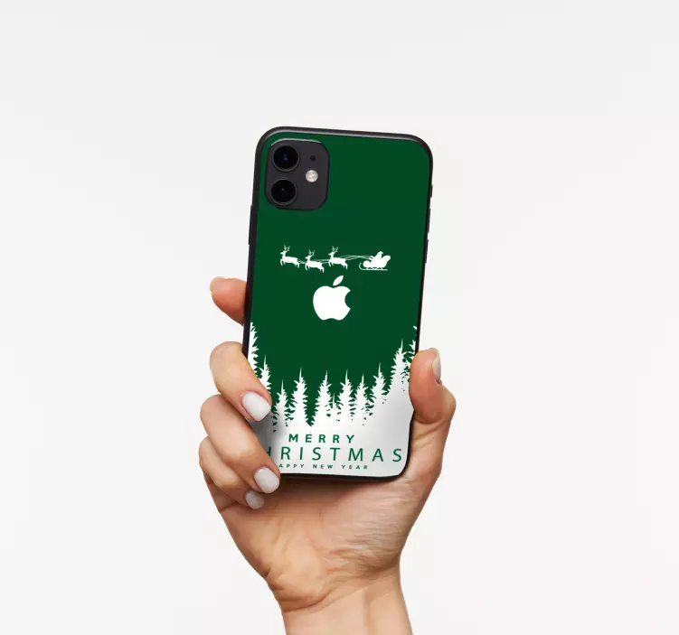 God jul med bakgrund iphone klistermärke - Tenstickers