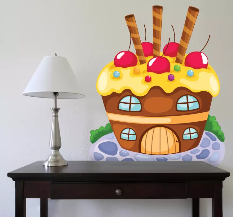 Godis hus barn klistermärke - Tenstickers