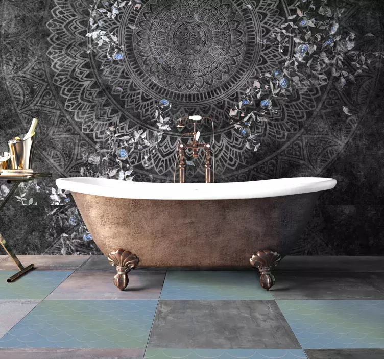 Golv pastell skalor mönster golv klistermärke - Tenstickers