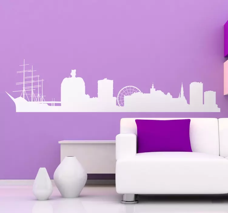 Göteborgs skyline klistermärke - Tenstickers