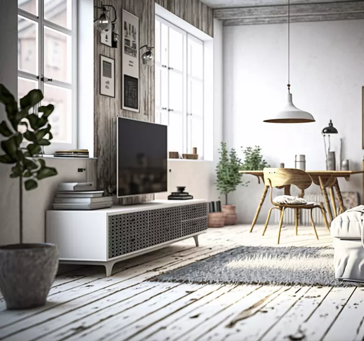 Grå cannage-dekal för möbler - Tenstickers