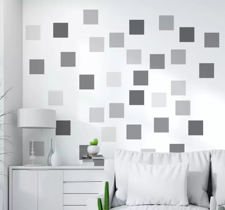 Grå klistermärke - Tenstickers