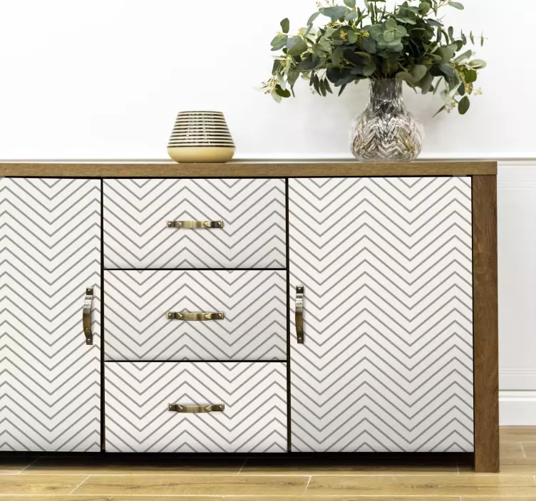 Möbelklistermärke med grå linjer - Tenstickers