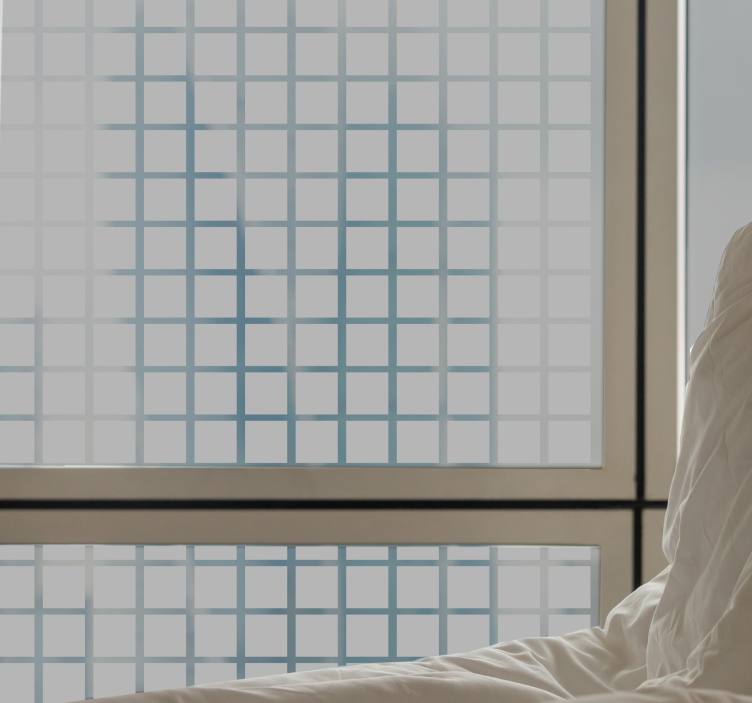 Grå rutor skala fönster klistermärke - Tenstickers