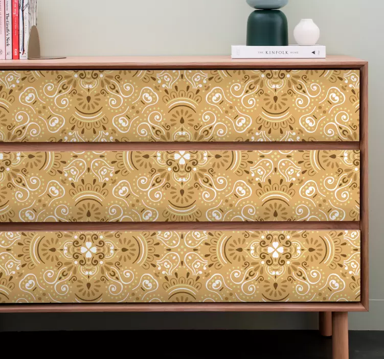 Graciöst botaniskt motiv klistermärken til möbler - Tenstickers