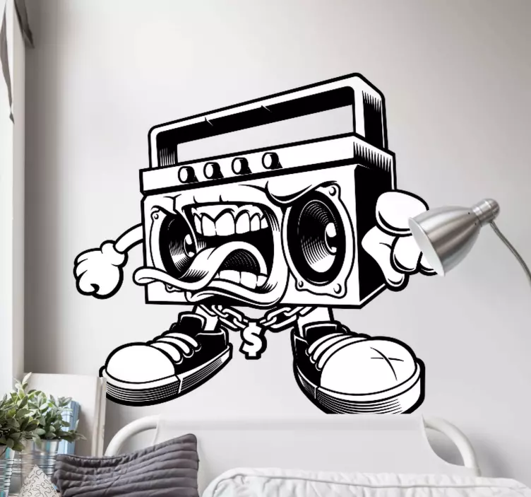 Graffiti boombox klistermärkepaket - Tenstickers