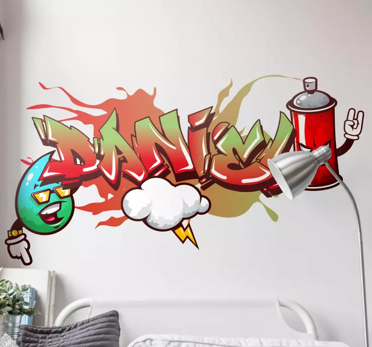 Graffiti spraycan karaktärer urban klistermärke - Tenstickers