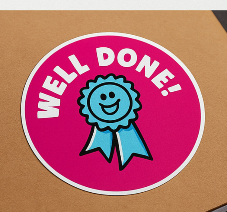 Gratulationsuppsättning klistermärke för barn - Tenstickers