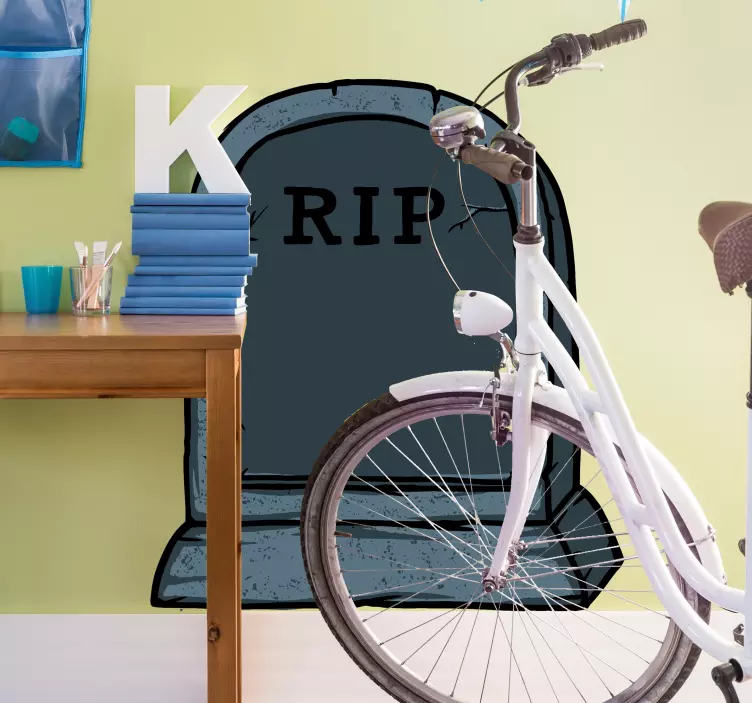 Grav konstigt och vanligt halloween-klistermärke - Tenstickers