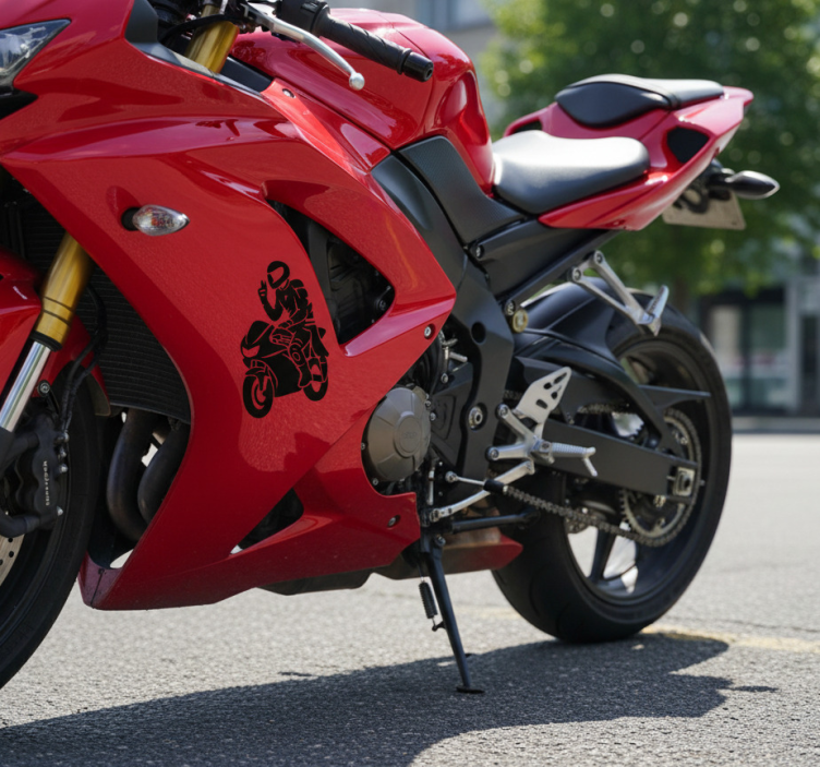 Greeting moto accent motorcykelklistermärke - Tenstickers
