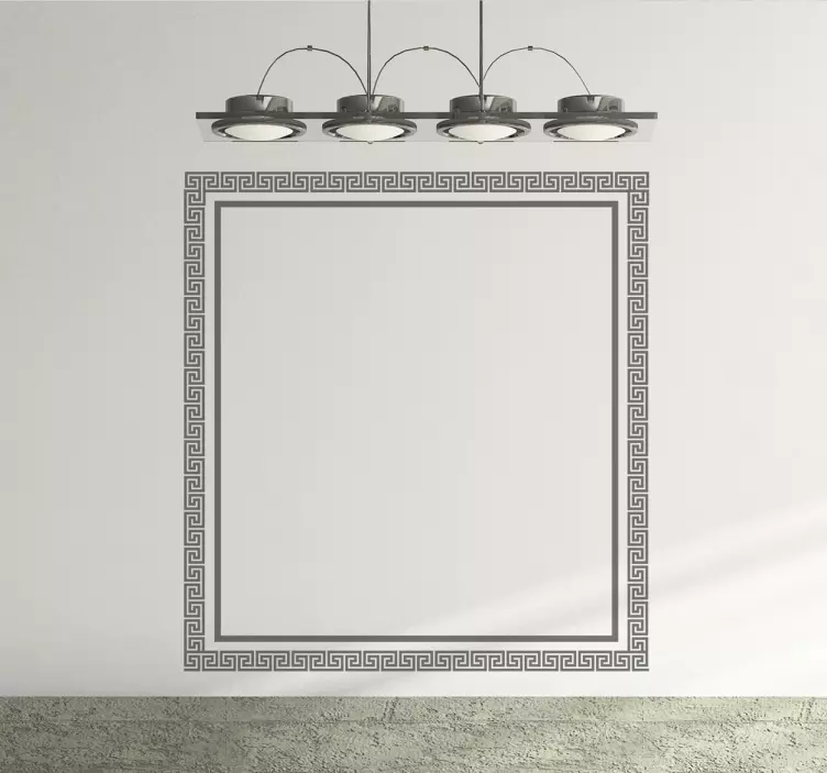 Grekisk klistermärke för fyrkantig ram - Tenstickers