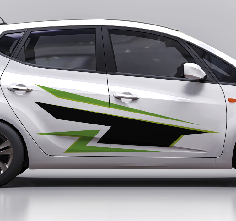 Grön och svart bil wrap klistermärke - Tenstickers