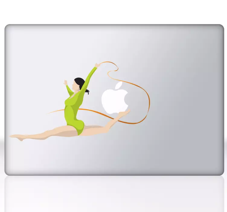 Gymnast laptop klistermärke - Tenstickers