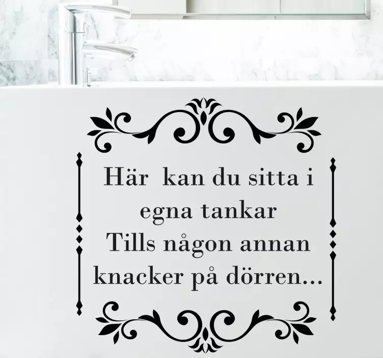 Ha en sittplats för dina tankar text vägg klistermärke - Tenstickers