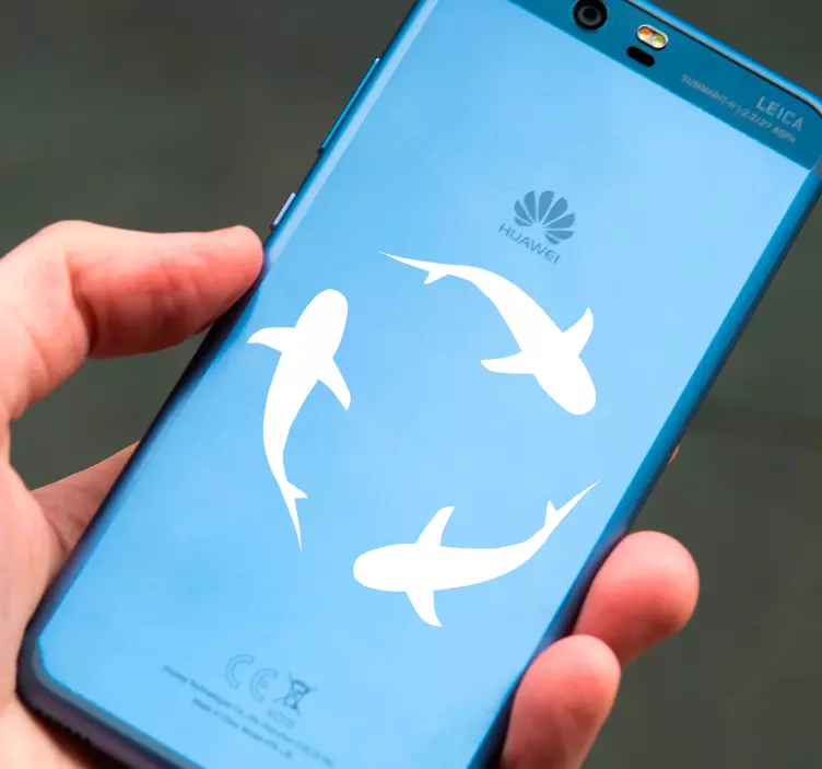 Hajar fisk huawei klistermärke - Tenstickers