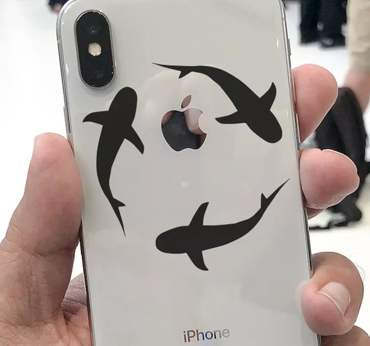 Hajar fisk iphone klistermärke - Tenstickers