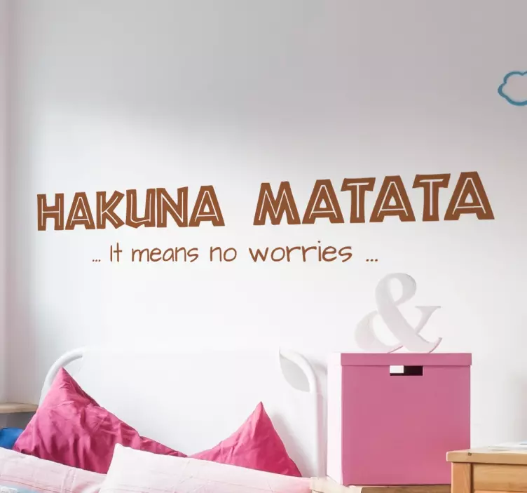 Hakuna matata slogan klistermärke - Tenstickers