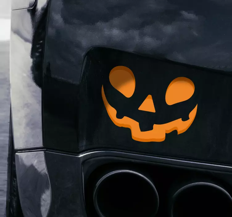 Halloween ansikte för bil halloween klistermärke - Tenstickers