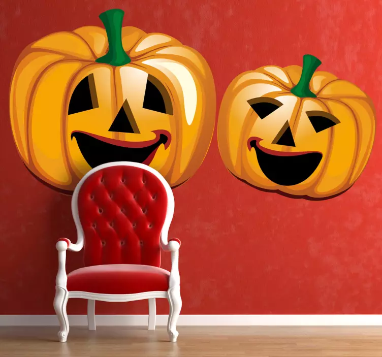 Halloween pumpor klistermärke - Tenstickers