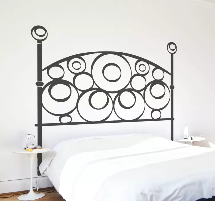 Halvcirkel vinyl headboard klistermärke - Tenstickers