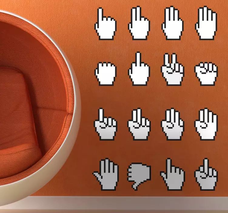 Hand markör dekal samling - Tenstickers