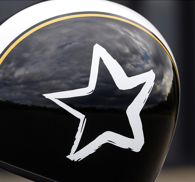 Handmålade stjärnor klistermärken till cykel - Tenstickers