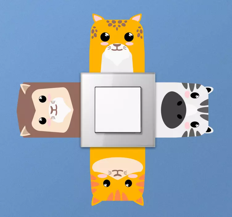 Härliga känslor av varelser ljusströmbrytare klistermärke - Tenstickers