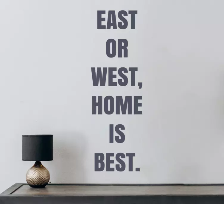 Harmoni av komfort text klistermärke - Tenstickers