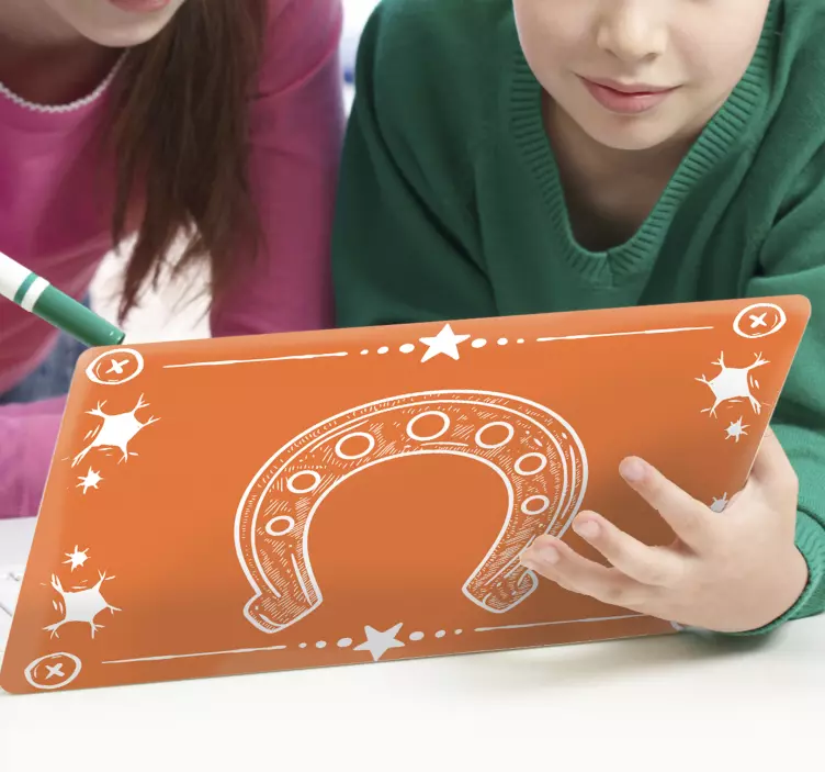 Hästsko-lekyta klistermärke för bärbar - Tenstickers