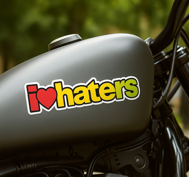 Hatar kärlek motorcykelklistermärke - Tenstickers