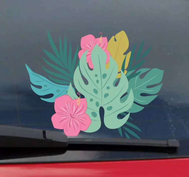 Hawaiian blomma bil klistermärke - Tenstickers